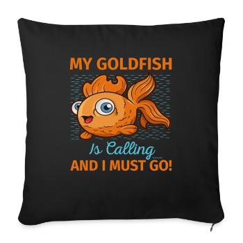 Aquariist Koi Fish Lover Aquarium - Housse de coussin décorative 45 x 45 cm - noir - Devant
