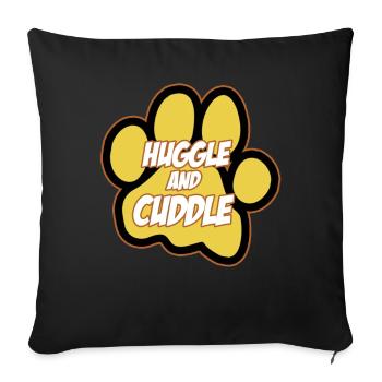 Furry Fandom Fursona Fursuit Paw - Sofa pillowcase 17,3'' x 17,3'' (45 x 45 cm) - black - Front
