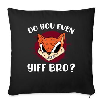 Furry Fandom Fursona Fursuit Fox - Sofa pillowcase 17,3'' x 17,3'' (45 x 45 cm) - black - Front
