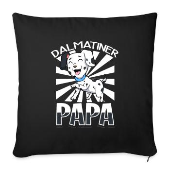 Dalmatian Papa - Dalmatian - Sofa pillowcase 17,3'' x 17,3'' (45 x 45 cm) - black - Front