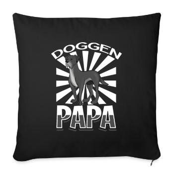 Great Dane Papa - Great Dane - Sofa pillowcase 17,3'' x 17,3'' (45 x 45 cm) - black - Front