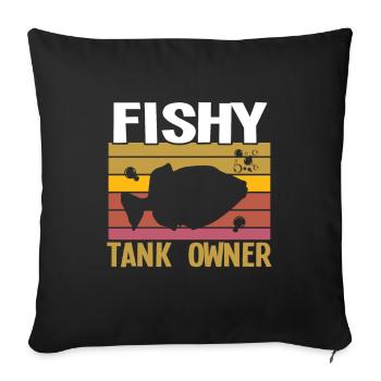 AquariophilePropriétaire du réservoir Fish Lover Aquarium - Housse de coussin décorative 45 x 45 cm - noir - Devant