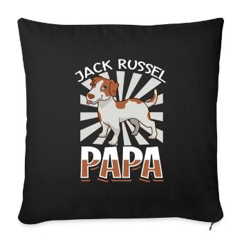 Jack Russel Dad - Jack Russel Terrier - Sofa pillowcase 17,3'' x 17,3'' (45 x 45 cm) - black - Front