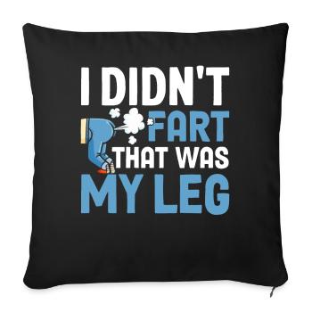 Funny prosthetic leg for amputees - Sofa pillowcase 17,3'' x 17,3'' (45 x 45 cm) - black - Front