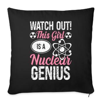 Nuclear Engineer Engineering - Sofa pillowcase 17,3'' x 17,3'' (45 x 45 cm) - black - Front