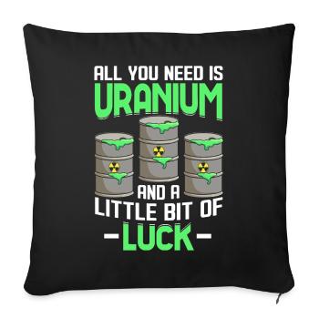 Funny Nuclear Power Plant Engineer - Sofa pillowcase 17,3'' x 17,3'' (45 x 45 cm) - black - Front