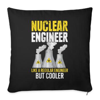 Nuclear power plant technology - Sofa pillowcase 17,3'' x 17,3'' (45 x 45 cm) - black - Front