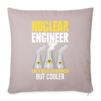Technologie des centrales nucléaires - Housse de coussin décorative 45 x 45 cm - taupe clair - Devant