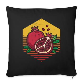 Pomegranate Food Christmas - Sofa pillowcase 17,3'' x 17,3'' (45 x 45 cm) - black - Front