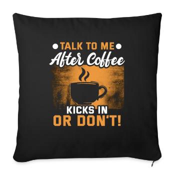 I Like Coffee Gift Ideas Coffee Lover - Sofa pillowcase 17,3'' x 17,3'' (45 x 45 cm) - black - Front