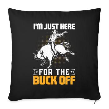 Bull Rider Bull Riding Cowboy - Housse de coussin décorative 45 x 45 cm - noir - Devant