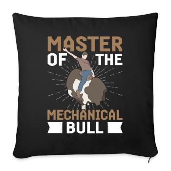 Bull Rider Cowboy Bull Riding - Housse de coussin décorative 45 x 45 cm - noir - Devant