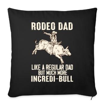 Bull Rider Cowboy Bull Riding - Sofa pillowcase 17,3'' x 17,3'' (45 x 45 cm) - black - Front
