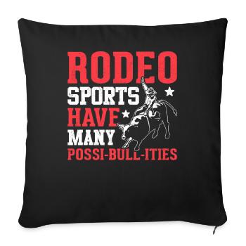 Bull Rider Bull Riding - Sofa pillowcase 17,3'' x 17,3'' (45 x 45 cm) - black - Front