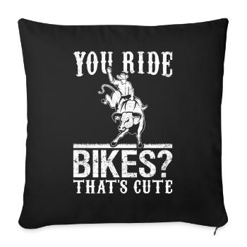 Bull Rider Bull Riding Cowboy - Housse de coussin décorative 45 x 45 cm - noir - Devant