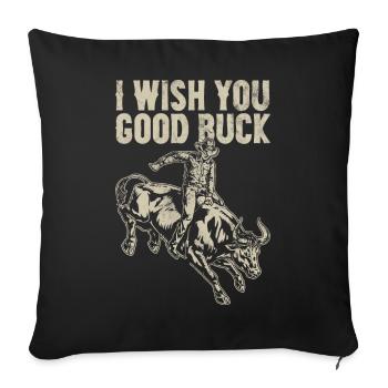 Bull Rider Bull Riding Cowboy - Sofa pillowcase 17,3'' x 17,3'' (45 x 45 cm) - black - Front