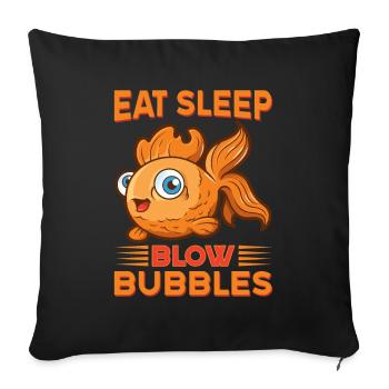 Aquarist Koi Fish Lover Aquarium - Sofa pillowcase 17,3'' x 17,3'' (45 x 45 cm) - black - Front