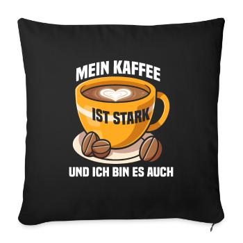 I Like Coffee Gift Ideas Coffee Lover - Sofa pillowcase 17,3'' x 17,3'' (45 x 45 cm) - black - Front