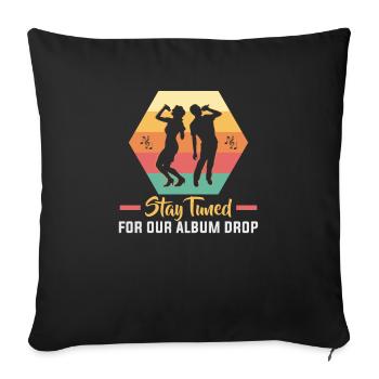 Karaoké Chant Chanteur Musique Karaoké Bar - Housse de coussin décorative 45 x 45 cm - noir - Devant