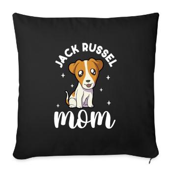 Jack Russel Mom - Jack Russel Terrier - Sofakissenbezug 45 x 45 cm - Schwarz - Vorne