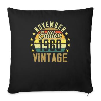 The legends were born in November 1960 - 1960 - Sofa pillowcase 17,3'' x 17,3'' (45 x 45 cm) - black - Front