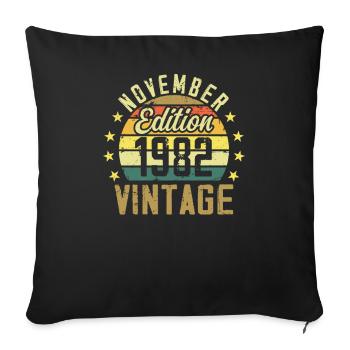 The legends were born in November 1982 - 1982 - Sofa pillowcase 17,3'' x 17,3'' (45 x 45 cm) - black - Front