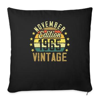 The legends were born in November 1965 - 1965 - Sofa pillowcase 17,3'' x 17,3'' (45 x 45 cm) - black - Front