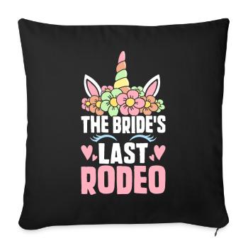 Bridal Shower Bachelorette Riding - Sofa pillowcase 17,3'' x 17,3'' (45 x 45 cm) - black - Front