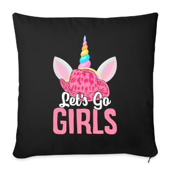 Bridal Shower Hen Party - Sofa pillowcase 17,3'' x 17,3'' (45 x 45 cm) - black - Front