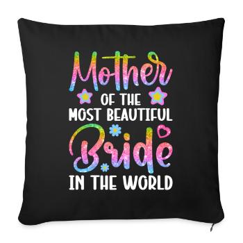 Wedding Bridal Shower - Sofa pillowcase 17,3'' x 17,3'' (45 x 45 cm) - black - Front