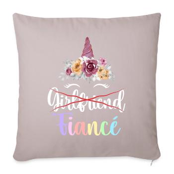 Engagement Bridal Shower - Sofa pillowcase 17,3'' x 17,3'' (45 x 45 cm) - light taupe - Front