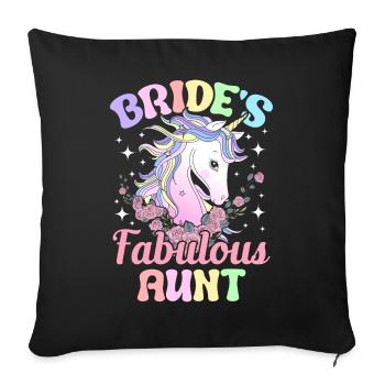 Wedding Bridal Shower - Sofa pillowcase 17,3'' x 17,3'' (45 x 45 cm) - black - Front