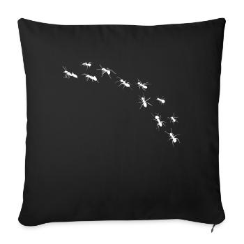 Ant Road Ants Insect Entomologist - Sofa pillowcase 17,3'' x 17,3'' (45 x 45 cm) - black - Front
