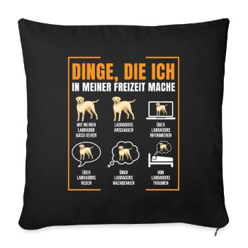 Labrador - Sofakissenbezug 45 x 45 cm - Schwarz - Vorne