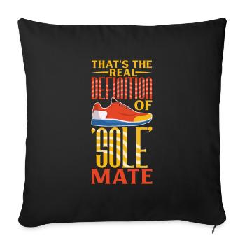Shoes Are Soulmates - Shoe Collection - Sofa pillowcase 17,3'' x 17,3'' (45 x 45 cm) - black - Front