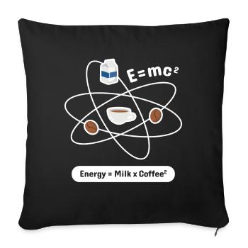 E=mc² Kaffee Wissenschaft Kaffee Rösten - Sofakissenbezug 45 x 45 cm - Schwarz - Vorne