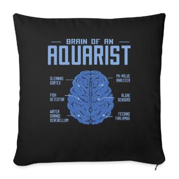 Aquarium - Housse de coussin décorative 45 x 45 cm - noir - Devant