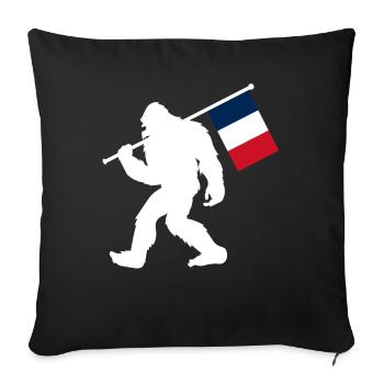 Frankreich - Sofakissenbezug 45 x 45 cm - Schwarz - Vorne