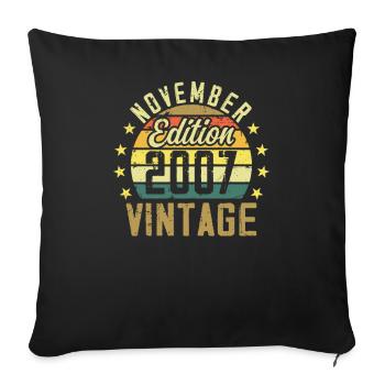 Les légendes sont nés en novembre 2007 - 2007 - Housse de coussin décorative 45 x 45 cm - noir - Devant