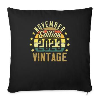 Legends were born in November 2023 - 2023 - Sofa pillowcase 17,3'' x 17,3'' (45 x 45 cm) - black - Front
