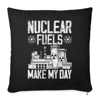 Nuclear Power Plant Nuclear Energy - Sofa pillowcase 17,3'' x 17,3'' (45 x 45 cm) - black - Front