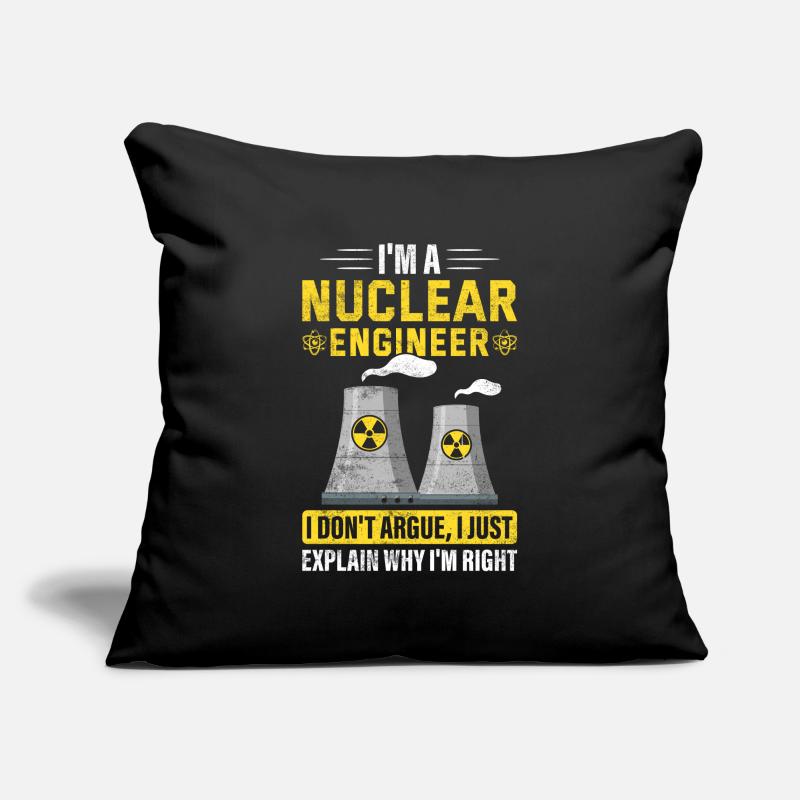 Centrale nucléaire Housse de coussin décorative 45 x 45 cm