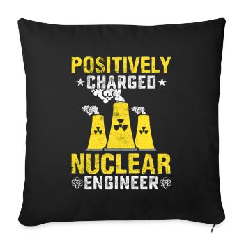 Nuclear Technology Nuclear Energy - Sofa pillowcase 17,3'' x 17,3'' (45 x 45 cm) - black - Front