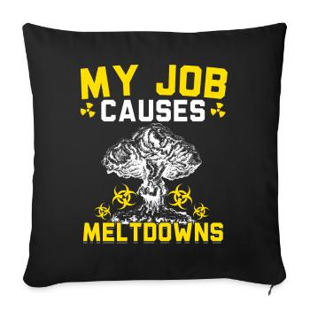 Nuclear Power Plant Nuclear Engineer - Sofa pillowcase 17,3'' x 17,3'' (45 x 45 cm) - black - Front