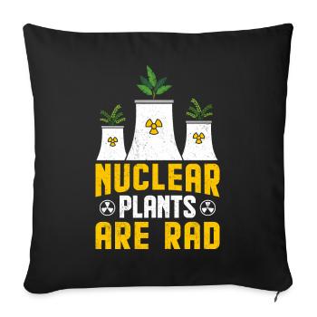 Nuclear Power Nuclear Technology - Sofa pillowcase 17,3'' x 17,3'' (45 x 45 cm) - black - Front