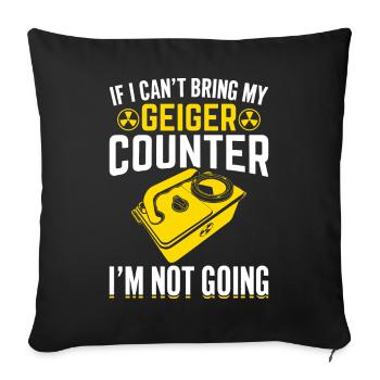 Drôle d’ingénieur nucléaire - Housse de coussin décorative 45 x 45 cm - noir - Devant