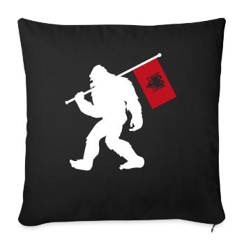 Albania Bigfoot - Sofa pillowcase 17,3'' x 17,3'' (45 x 45 cm) - black - Front