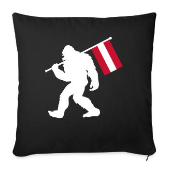 Bigfoot d’Autriche - Housse de coussin décorative 45 x 45 cm - noir - Devant