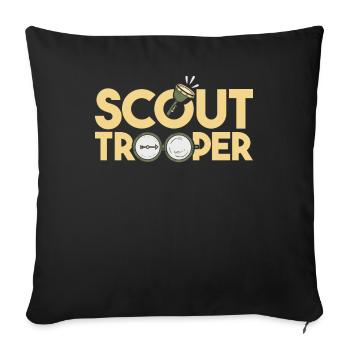 Boy Scout Scout Trooper - Housse de coussin décorative 45 x 45 cm - noir - Devant