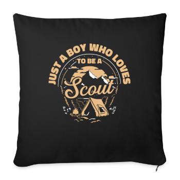 Éclaireur - Housse de coussin décorative 45 x 45 cm - noir - Devant